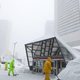 Workers clear snow around the Massachusetts Bay Transportation Authority’s South Station Feb. 9, 2015, in Boston.
Kayana Szymczak/Getty Images